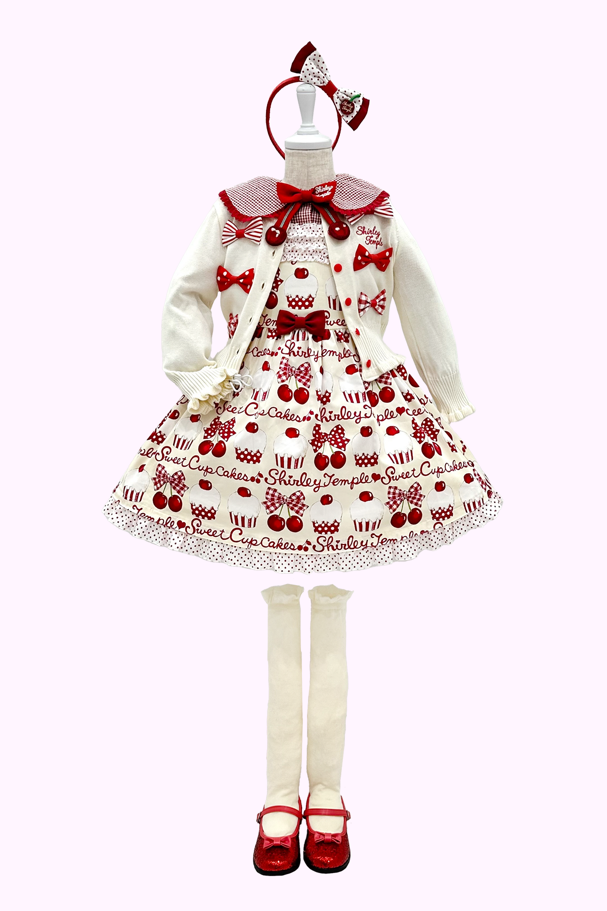 スイートカップケーキプリントジャンパースカート(Sister