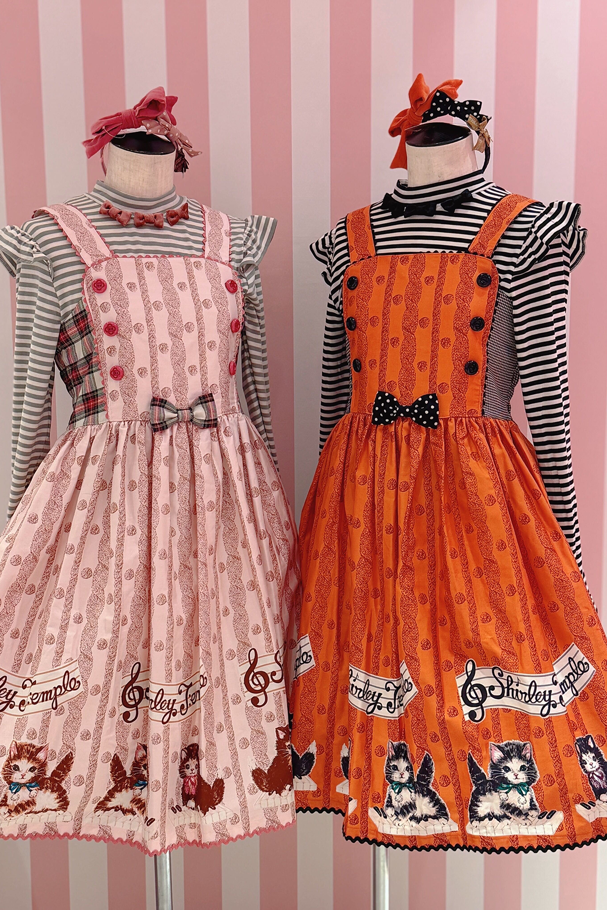 こねこ＆メロディープリントジャンパースカート（Toddler）