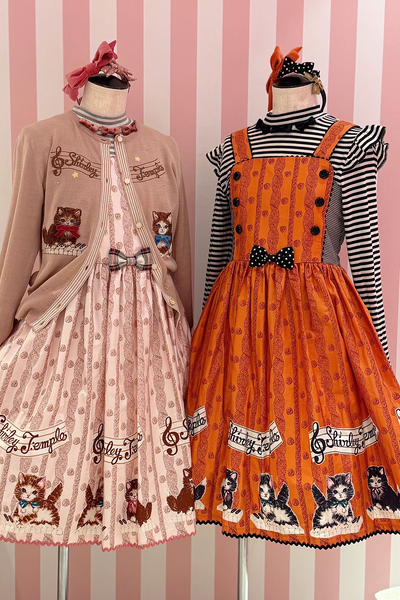 こねこ＆メロディープリントジャンパースカート（Toddler）