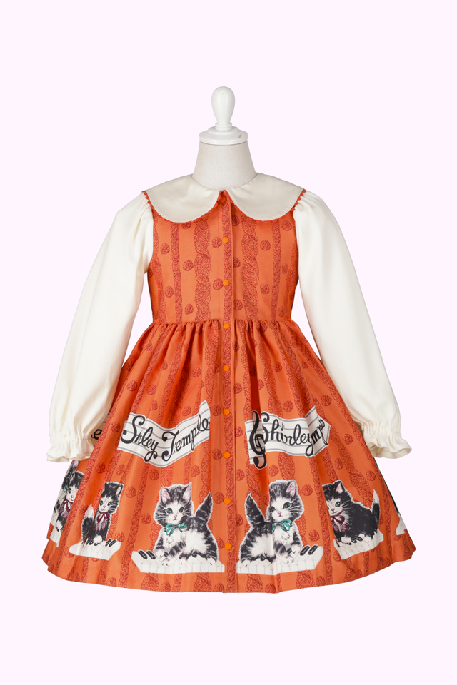 こねこ＆メロディープリントワンピース（Baby）