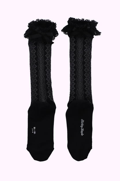 透かしレースハイソックス（17～23cm）