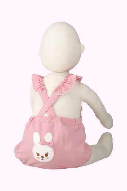 うさぎアップリケショートオール
