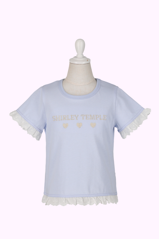 ハートロゴレース付きTシャツ(Sister)