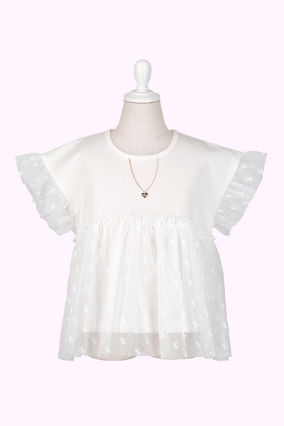 チュールレースドッキングTシャツ（Sister）
