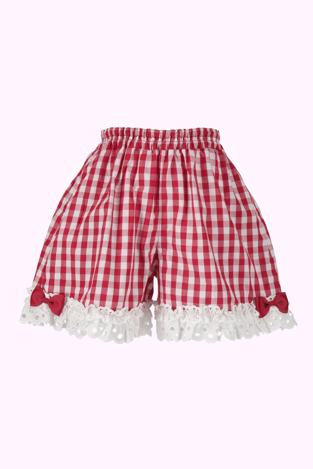 サッカーギンガムリボンショートパンツ（Toddler）