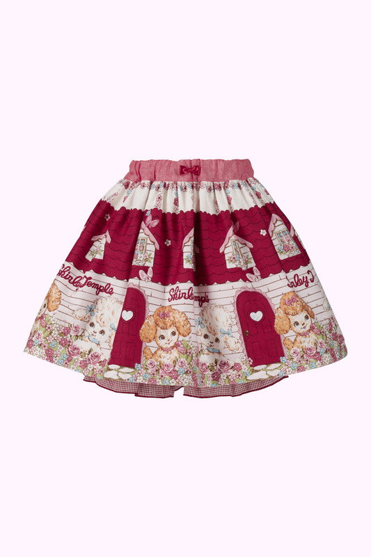 わんちゃんフラワーハウスプリントパンツインスカート（Toddler）