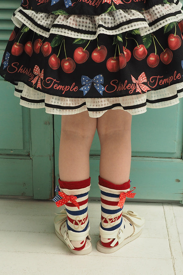トリコロールボーダーソックス – Shirley Temple Online Store