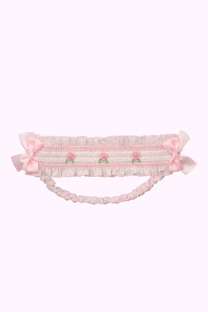 ローズ刺繍スモッキングヘアバンド（Baby）