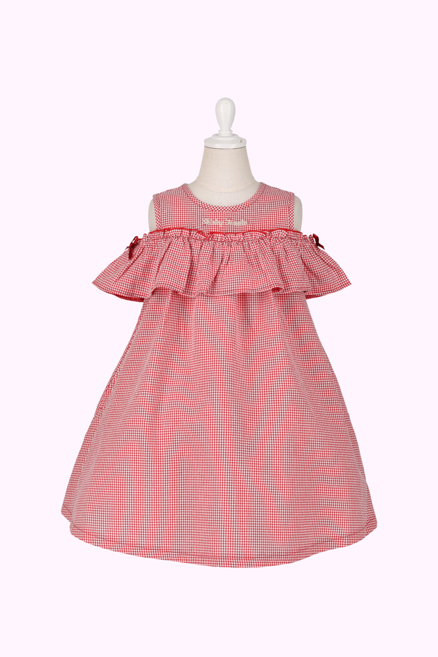 オフショルギンガムワンピース(Toddler)
