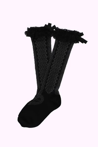 透かしレースハイソックス（17～23cm）