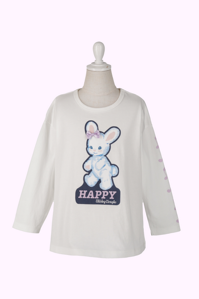 ハッピーラビットロングカットソー＋レース付きスリットレギンス（Toddler）