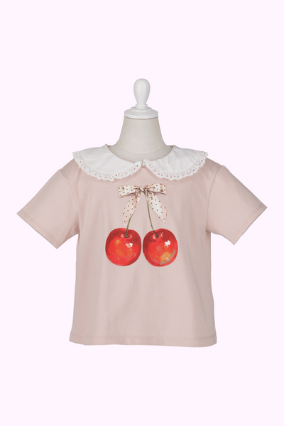 チェリープリント襟付きTシャツ（Sister）