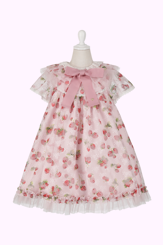 ストロベリーレースプリントドレス（Toddler）