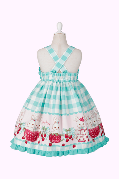 ストロベリーバニーティータイムプリントジャンパースカート（Toddler）