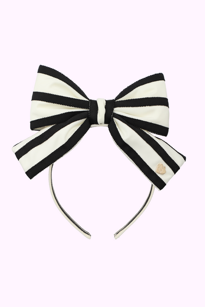 モノトーンリボンカチューシャ