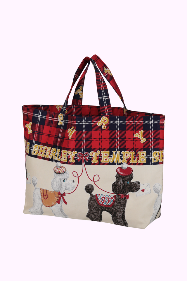 ブリティッシュプードルプリントトートバッグ