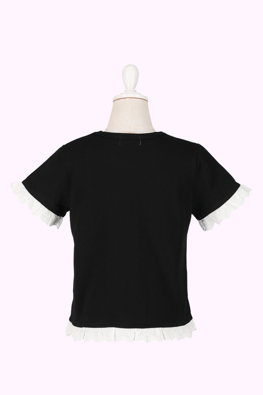 ハートロゴレース付きTシャツ(Sister)