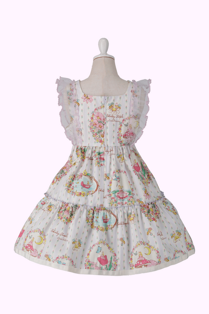 おやゆび姫フラワープリントジャンパースカート（Toddler）