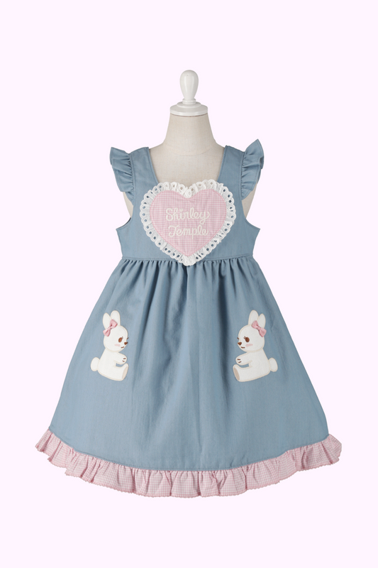 うさぎギンガムハートジャンパースカート（Toddler）