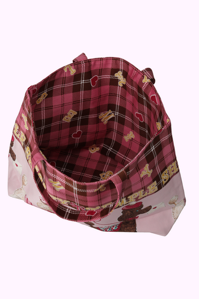 ブリティッシュプードルプリントトートバッグ