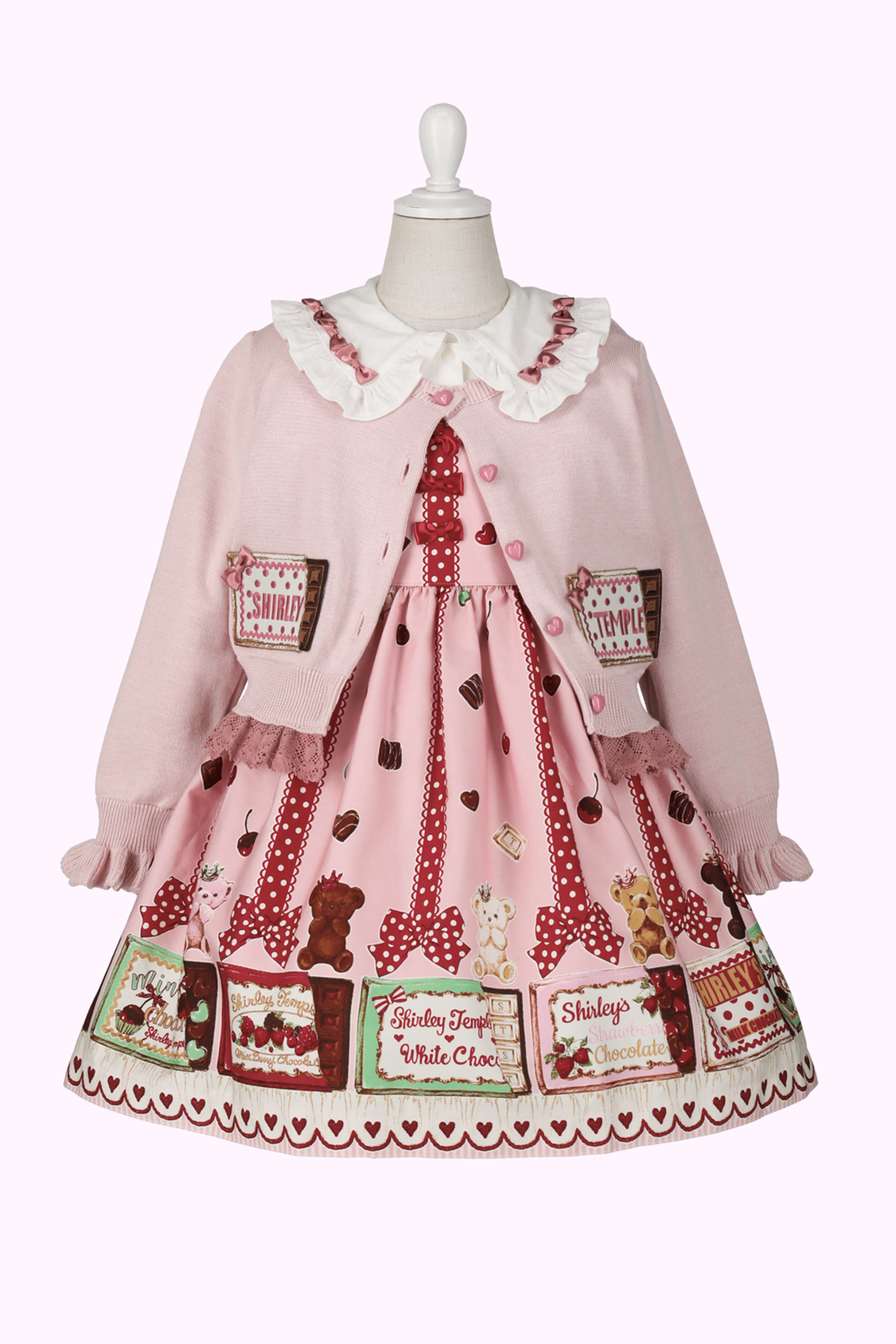 シャーリーチョコレートプリントジャンパースカート（Toddler