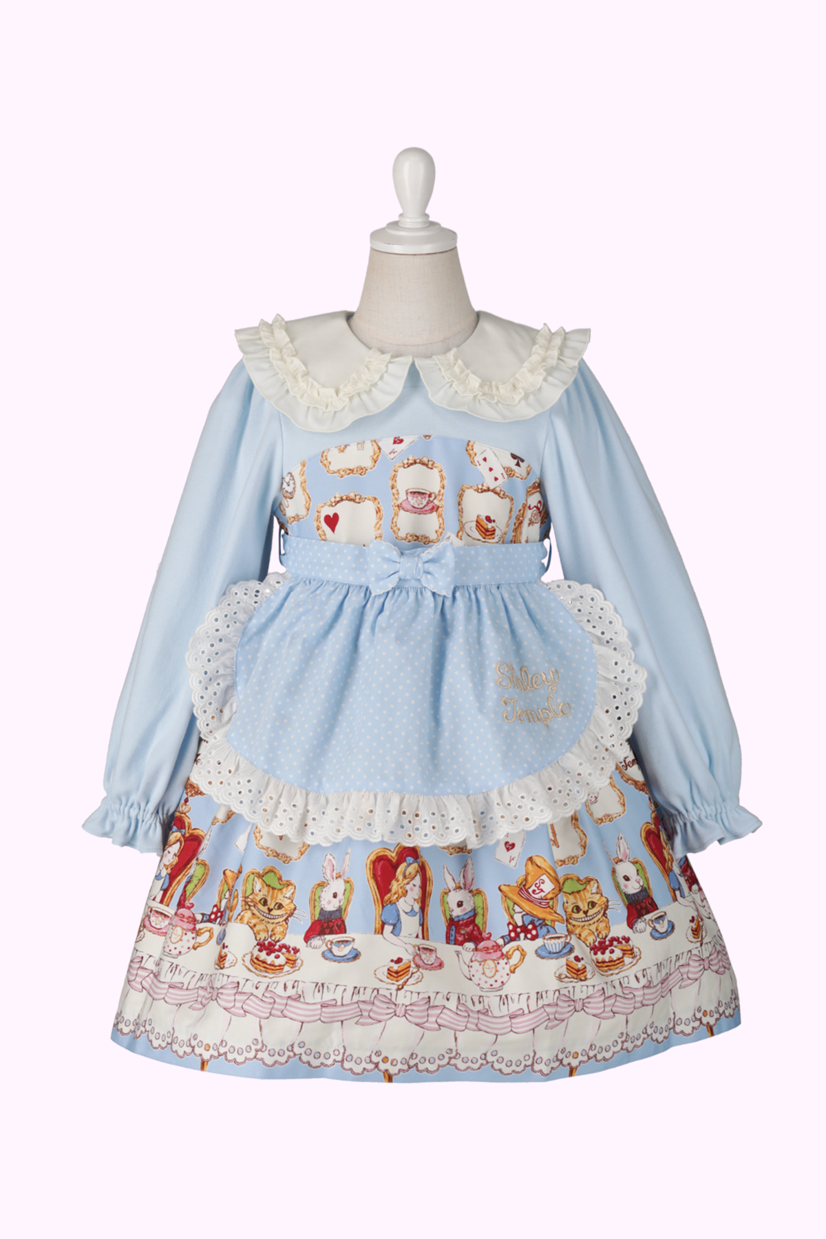 アリスティーパーティープリントエプロン付きワンピース（Toddler