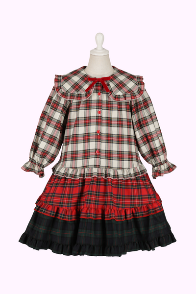 タータンフリルセーラーワンピース（Toddler）