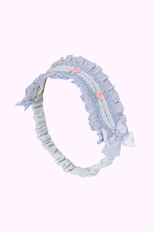 ローズ刺繍スモッキングヘアバンド（Baby）