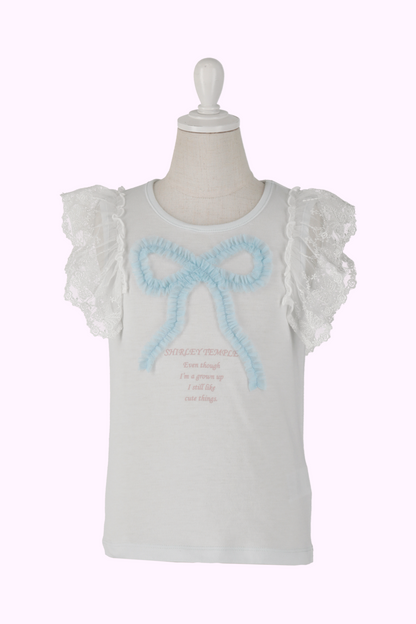 チュールリボンノースリーブTシャツ（Toddler）