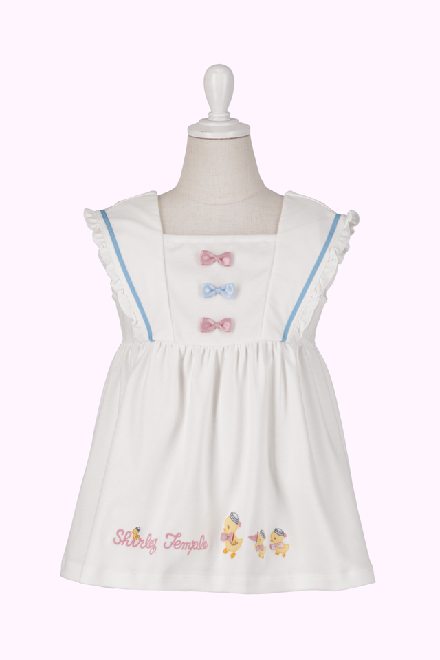 アヒルおさんぽアップリケセーラーTシャツ（Toddler）