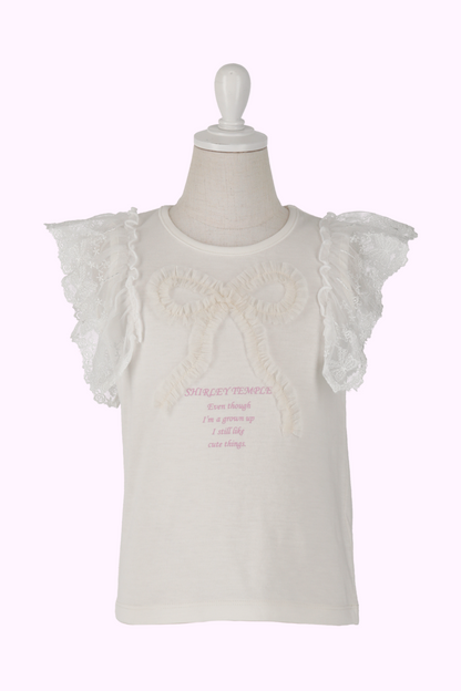 チュールリボンノースリーブTシャツ（Toddler）