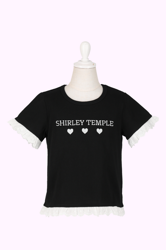 ハートロゴレース付きTシャツ(Sister)
