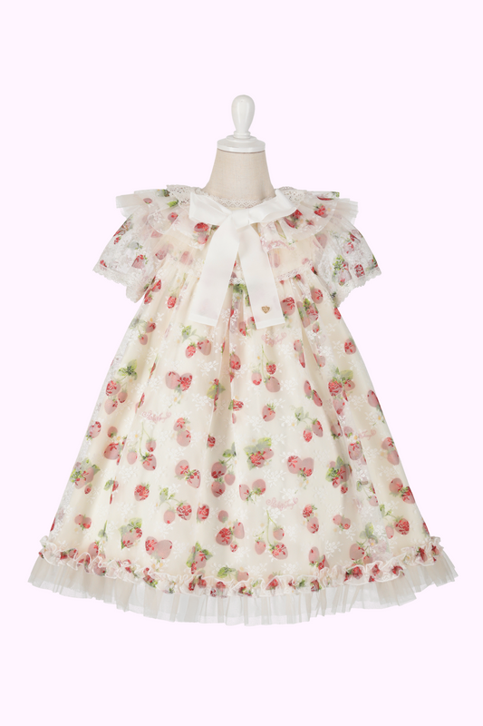 ストロベリーレースプリントドレス（Toddler）