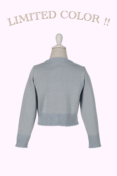 リボンボタンラメニットカーディガン（Toddler）