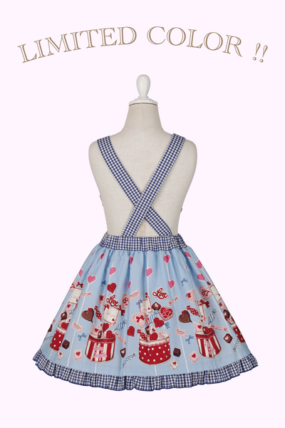 スイートハートプリント胸当て付きスカート（Toddler）