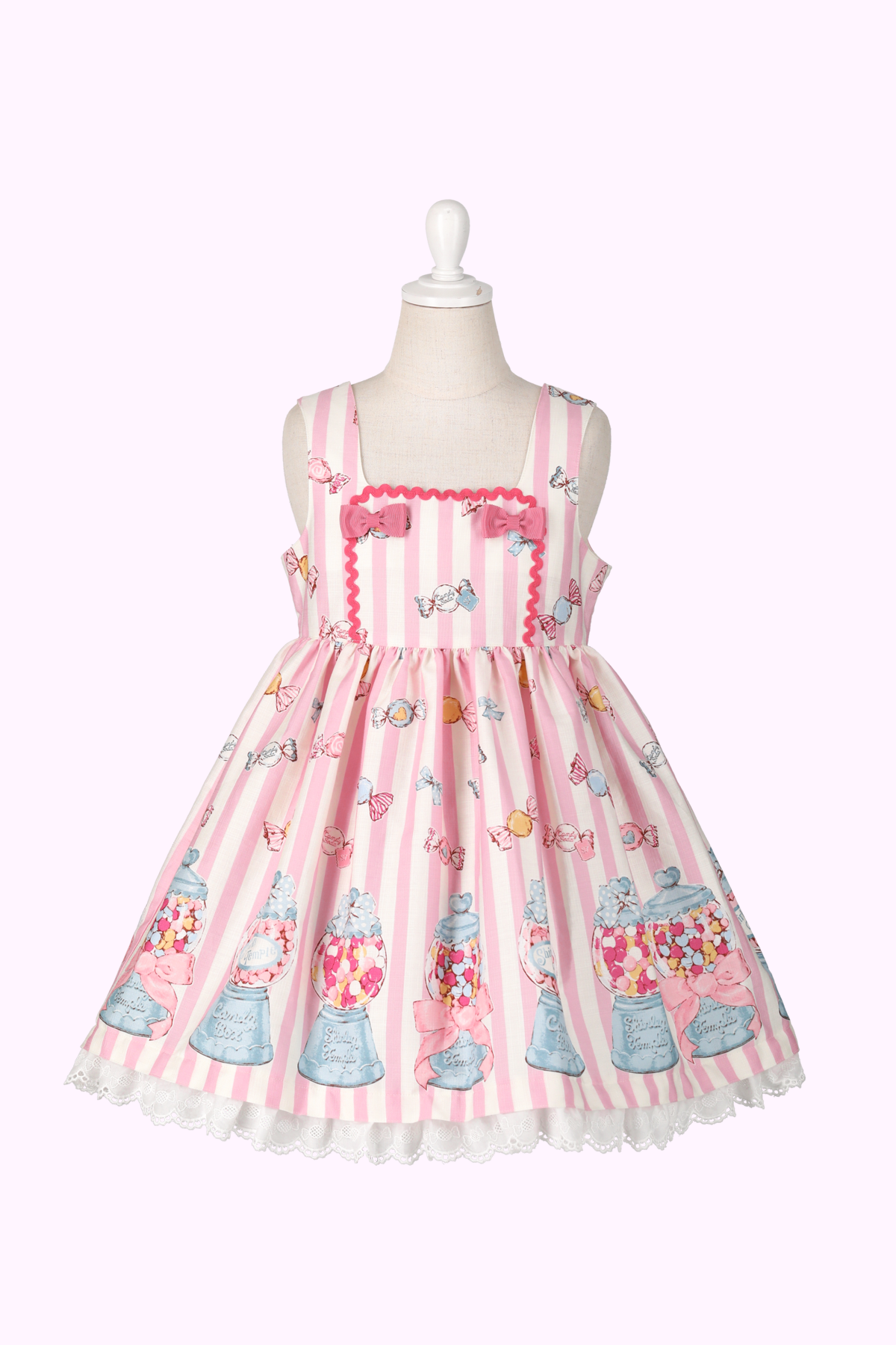 シャーリーテンプル110マカロンストライプワンピース カチューシャ ONE PIECE – Shirley Temple Online Store