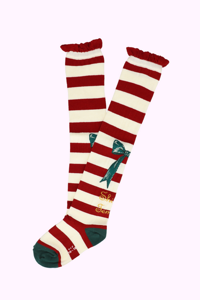 ホリデーボーダーニーハイソックス（14～23cm）