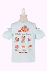 カフェメニューオフショルTシャツ（Toddler） – Shirley Temple Online