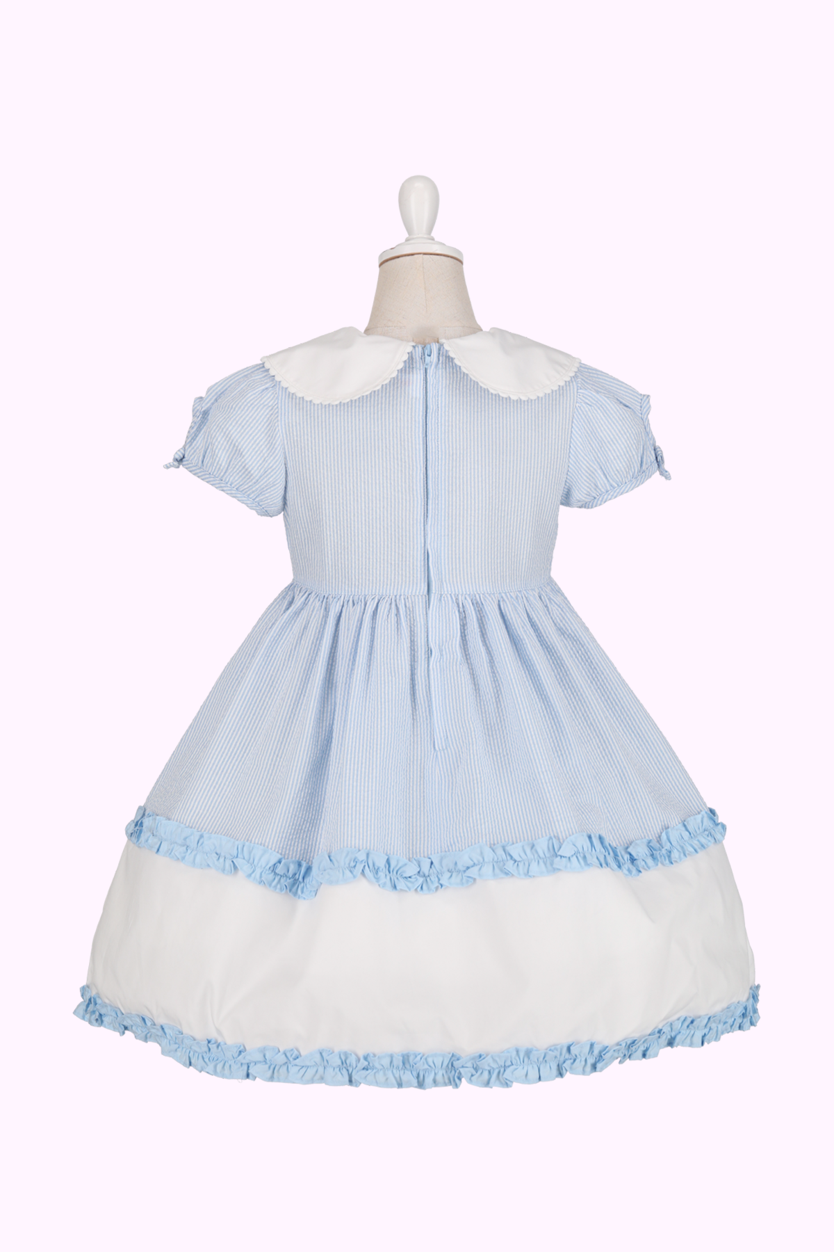 サッカーストライプお花アップリケワンピース（Toddler）