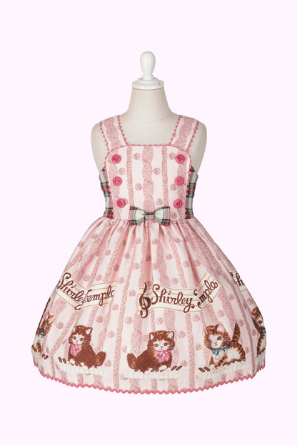 こねこ＆メロディープリントジャンパースカート（Toddler）
