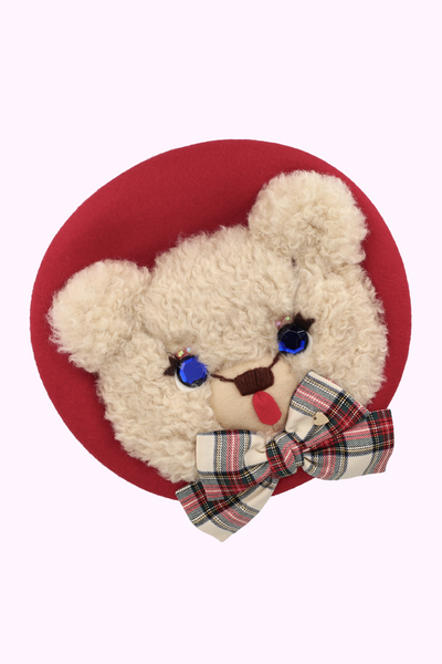 ベアぬいぐるみベレー帽