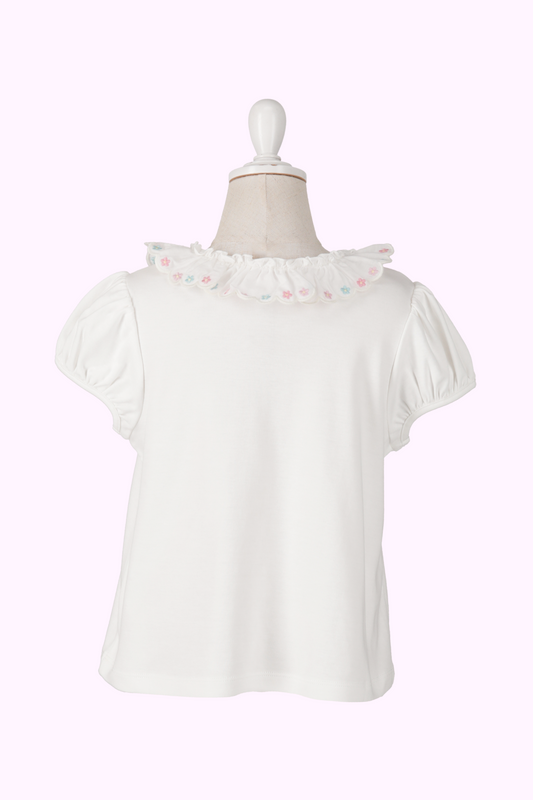 わんちゃんフラワーアップリケTシャツ（Baby）