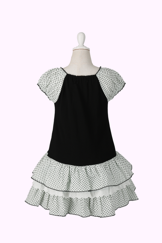 モノトーンドットドッキングワンピース（Toddler）