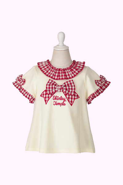 ギンガムリボンAラインTシャツ（Baby）