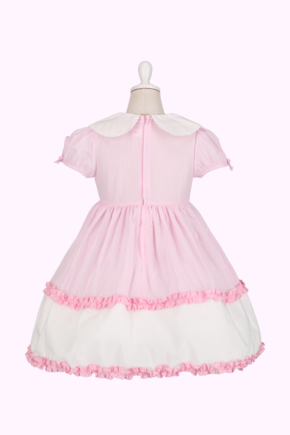 サッカーストライプお花アップリケワンピース（Toddler）