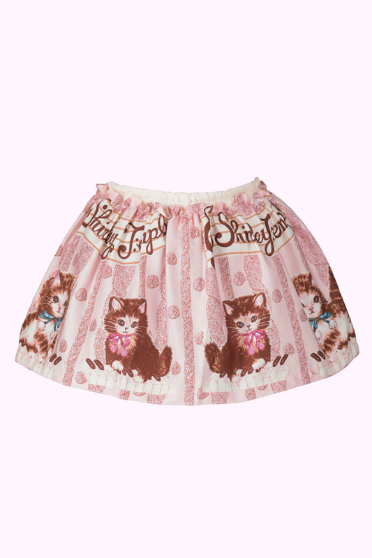 こねこ＆メロディープリントパンツ付きスカート（Baby）