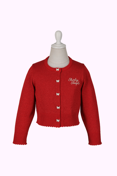 リボンボタンラメニットカーディガン（Toddler）