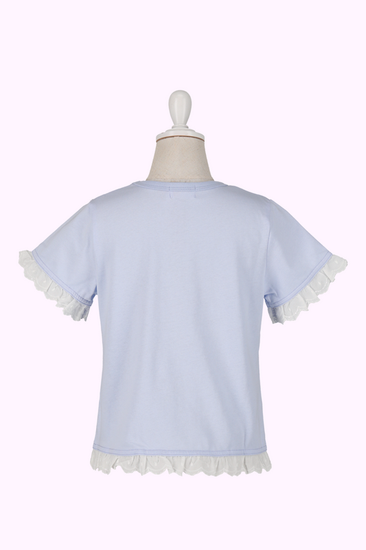 ハートロゴレース付きTシャツ(Sister)