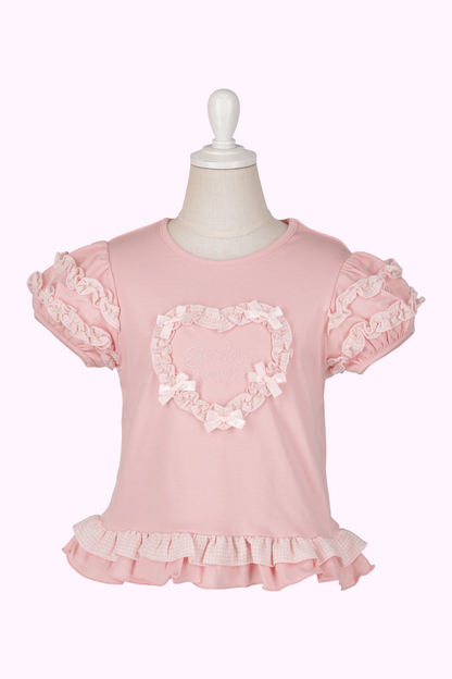 ハートロゴフリルパフTシャツ（Toddler）